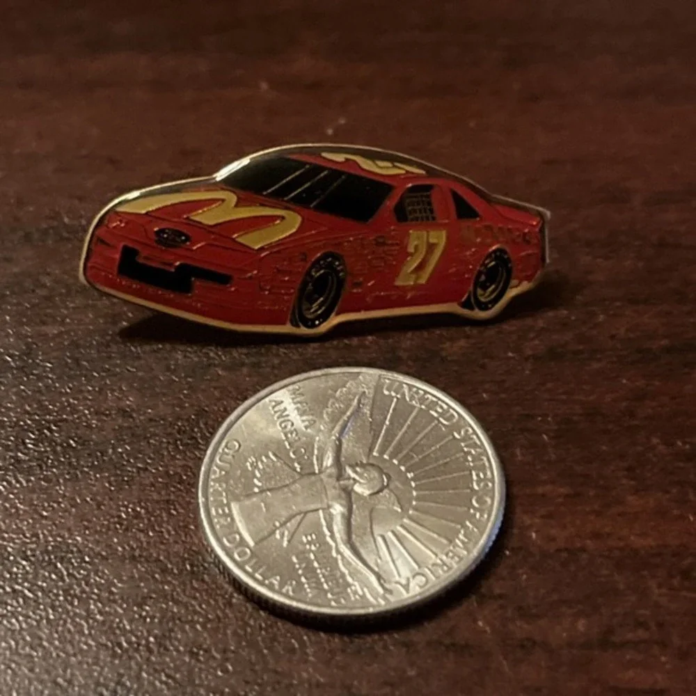 McDonald's 1990 All-Star Race Team #27‎ NASCAR Employee Lapel Hat Pin